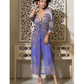 Длинный халат-парео Mia-Amore SALVADORA 7457, Цвет: сиреневый, Размеры: S/M