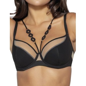 Бюстгальтер полумягкий Novika LEAH BLACK N02 PU, Цвет: черный, Размеры: 80G