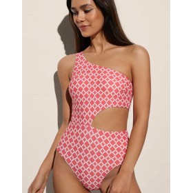 Слитный купальник Ysabel Mora 82450 розовый/белый, Цвет: розовый/белый, Размеры: 85B