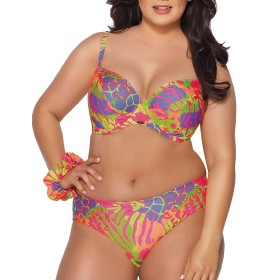 Яркий раздельный купальник с бразилианами Ava SK188M+SF188/5 Fluo, Цвет: мультиколор, Размеры: 70E