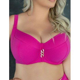 Мягкий бюстгальтер от купальника Kris Line CALIFORNIA soft full cup фуксия, Цвет: фуксия, Размеры: 65G