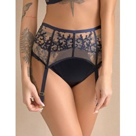 Пояс для чулок Kris Line MYSTERY suspender, Цвет: темно-синий, Размеры: M