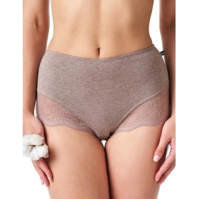 Набор высоких трусов слипов Key LPF 111 (2 шт) капучино, Цвет: капучино, Размеры: M