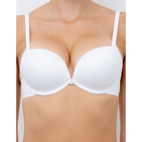 Бюстгальтер супер пуш-ап воздушно-гелевый Lormar DOUBLE bianco, Цвет: bianco (белый), Размеры: 65B