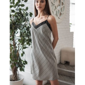 Шелковая ночная сорочка Mia-Amore JADORE 4080, Цвет: черный, Размеры: XS