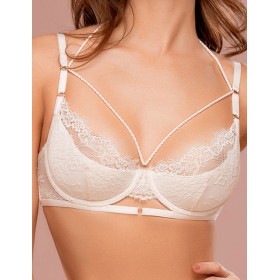 Кружевной полумягкий бюстгальтер Mioocchi DENISA 8165 latte di cocco, Цвет: latte di cocco (коко, Размеры: 70C