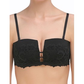 Бюстгальтер балконет планж с пуш-ап Mioocchi VIVIAN 7583 nero, Цвет: nero (черный), Размеры: 65B