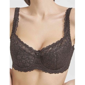 Бюстгальтер балконет Simona M 608 шоколад, Цвет: шоколад, Размеры: 75E