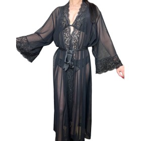 Пеньюар женский Subtille FLORANCE BLACK, Цвет: черный, Размеры: L/XL