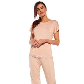 Женская пижама из модала Cornette 624 CYNTHIA, Цвет: бежевый, Размеры: 3XL