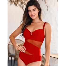 Совместный купальник Ewlon K.6410_486 красный, Цвет: красный, Размеры: L