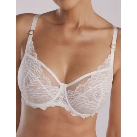 Кружевной мягкий бюстгальтер Kinga LUNA ECRU 1100-SC, Цвет: экрю, Размеры: 100G