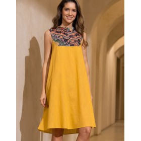 Платье из хлопка и льна Mia-Amore CAMBODJA 5271, Цвет: мультицвет, Размеры: M