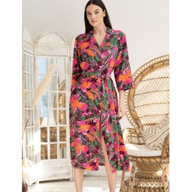 Удлинённая рубашка-халат Mia-Amore HAVANA 5267, Цвет: мультицвет, Размеры: S
