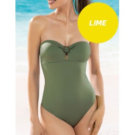 Совместный купальник бандо Sielei COLOR RING CR51 lime, Цвет: lime (кислотно-зелен, Размеры: 85B