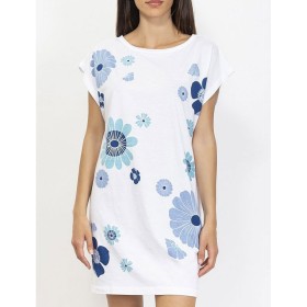 Пляжное платье Sielei SEA SHIRT ZT47 цветы, Цвет: цветы на белом, Размеры: S