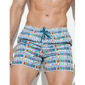 Мужские пляжные шорты Jolidon B645JI AI3 бутылки/белый, Цвет: бутылки/белый, Размеры: XL