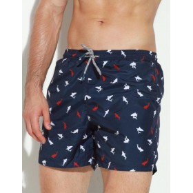 Мужские пляжные шорты Jolidon B645JI MI13 дельфин/темно-синий, Цвет: дельфин/темно-синий, Размеры: L
