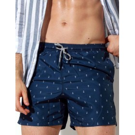 Мужские пляжные шорты Jolidon B645JI MI1 якорь/синий, Цвет: якорь/синий, Размеры: M