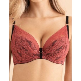 Кружевной бюстгальтер балконет пуш-ап Alles GOJI 01 P-UP, Цвет: розовый, Размеры: 65F