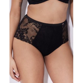 Кружевные высокие трусы Alles SUBLIME classic black, Цвет: черный, Размеры: S