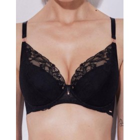 Бюстгальтер кружевной пуш-ап Alles SUBLIME P-UP black, Цвет: черный, Размеры: 60D