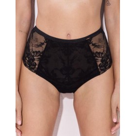 Высокие стринги Alles SUBLIME stringi black, Цвет: черный, Размеры: S