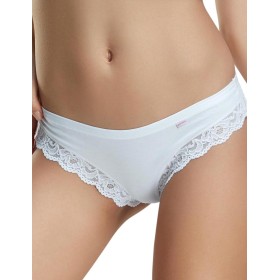 Трусы бразилиана Cotonella AD613 INTIMO NATURALE bianco, Цвет: bianco (белый), Размеры: M