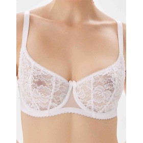 Мягкий кружевной бюстгальтер Elli 6000 белый, Цвет: белый, Размеры: 80G