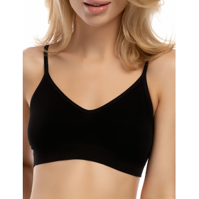 Мягкий топ без косточек Julimex BAMBOO BRALETTE черный, Цвет: черный, Размеры: S