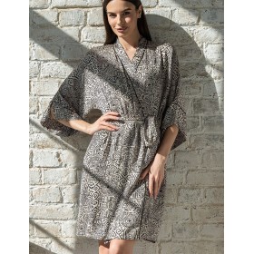 Халат из шёлка и вискозы Mia-Amore RUNA 3993, Цвет: мультколор, Размеры: L/XL