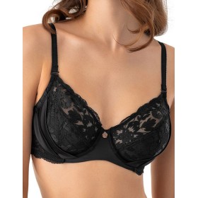 Кружевной бюстгальтер Mioocchi AVRORA 8172 nero, Цвет: nero (черный), Размеры: 75B
