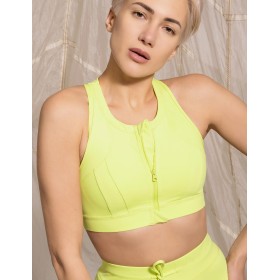 Спортивный топ Opium BF-30, Цвет: желто-зеленый, Размеры: M