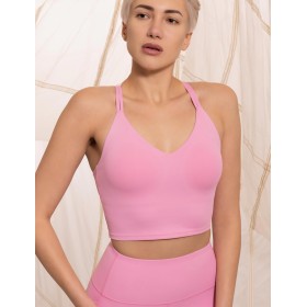 Спортивный кроп-топ Opium BF-33 розовый, Цвет: розовый, Размеры: L