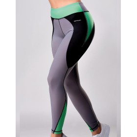 Спортивные леггинсы Opium PF-6 зеленый/серый, Цвет: зеленый/серый, Размеры: L