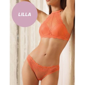 Сиреневый комплект холтер + бразилиана Sielei HERITAGE 75187 lilla, Цвет: lilla (сирень), Размеры: 80B