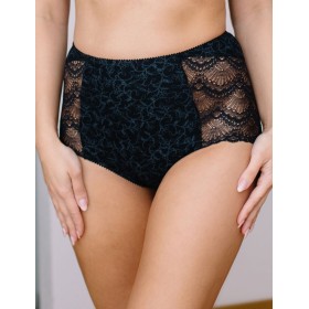 Дамские трусы хлопковые Valmira 2922/C черный с серым, Цвет: черный с серым, Размеры: L