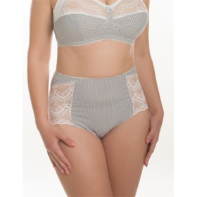 Высокие хлопковые трусы Valmira 2922/G молочная графика, Цвет: молочная графика, Размеры: M