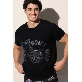 Хлопковая мужская футболка Ysabel Mora 90500 черный, Цвет: черный, Размеры: L