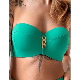 Зеленый купальный лиф Kris Line CALIFORNIA balkonette MHM, Цвет: зеленый, Размеры: 65B