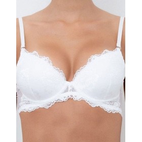 Бюстгальтер балконет пуш-ап с гелем Lormar PRESTIGE bianco, Цвет: bianco (белый), Размеры: 65B