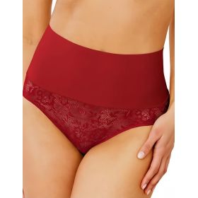 Корректирующие трусы с кружевом Maidenform DM0051 LC винтажный красный, Цвет: винтажный красный, Размеры: S