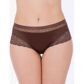 Трусы слипы миди VOVA WISH V98440 коричневый, Цвет: коричневый, Размеры: M