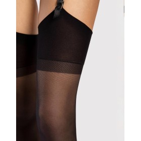 Гладкие чулки под пояс Fiore 4112/O INFINI 15 den черный, Цвет: черный, Размеры: 5