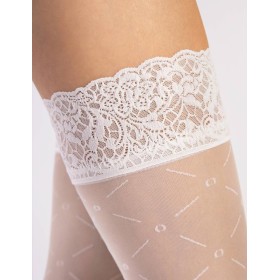 Чулки с геометрическим узором Fiore 4114/O ENCHANTE 20 den шампань, Цвет: шампань, Размеры: 3