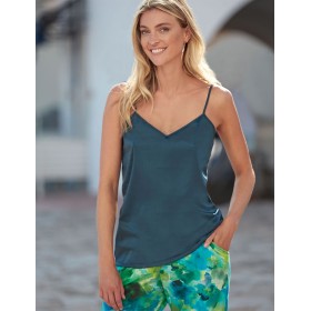 Топ атласный Janira SUMMER SATIN 1070426 blue petrol, Цвет: blue petrol (синий), Размеры: L