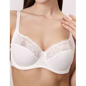 Бюстгальтер мягкий с подкроем Milavitsa 124960 приглушенный белый, Цвет: приглушенный белый, Размеры: 75E