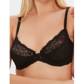 Кружевной мягкий бюстгальтер Misstyle 2543 черный, Цвет: черный, Размеры: 75C
