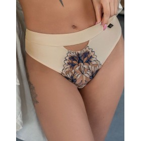 Трусы слипы Kris Line GLOW figi, Цвет: темно-синий+бежевый, Размеры: S