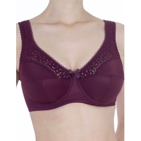Бюстгальтер мягкий Lauma COTTON CLASSIC L02131 / L02150 красный виноград, Цвет: красный виноград, Размеры: 80F
